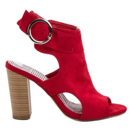 Erynn Czerwone Sandały Na Słupku