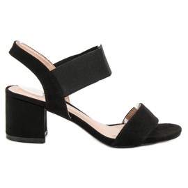 Sandałki Na Obcasie czarne