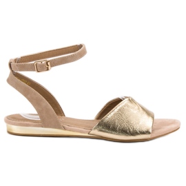 Casualowe Sandały Vinceza żółte