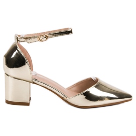 Weide Załote Lakierowane Czółenka żółte