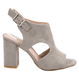 Zabudowane Sandałki VINCEZA szare