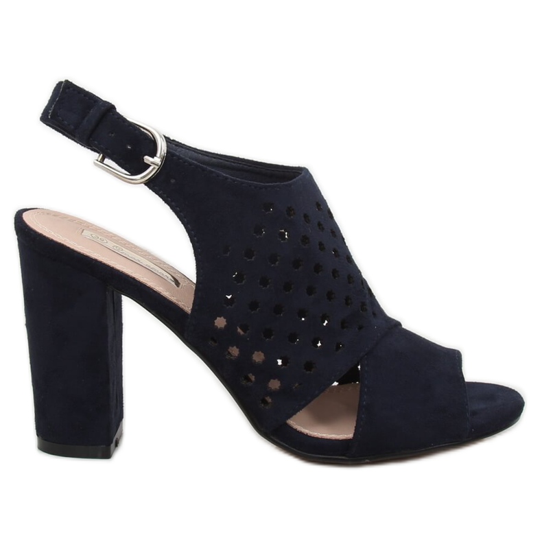 Sandałki ażurowe granatowe WED557 Azul