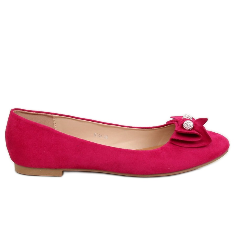 Baleriny damskie fuksjowe 6244 Fuchsia różowe