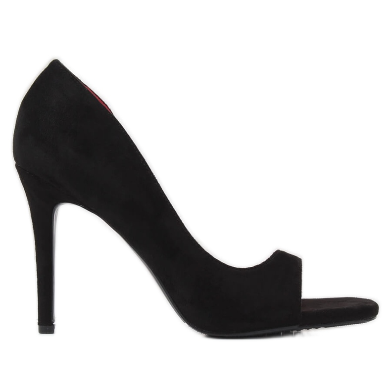 Czółenka z odkrytym palcem czarne G70270 Black