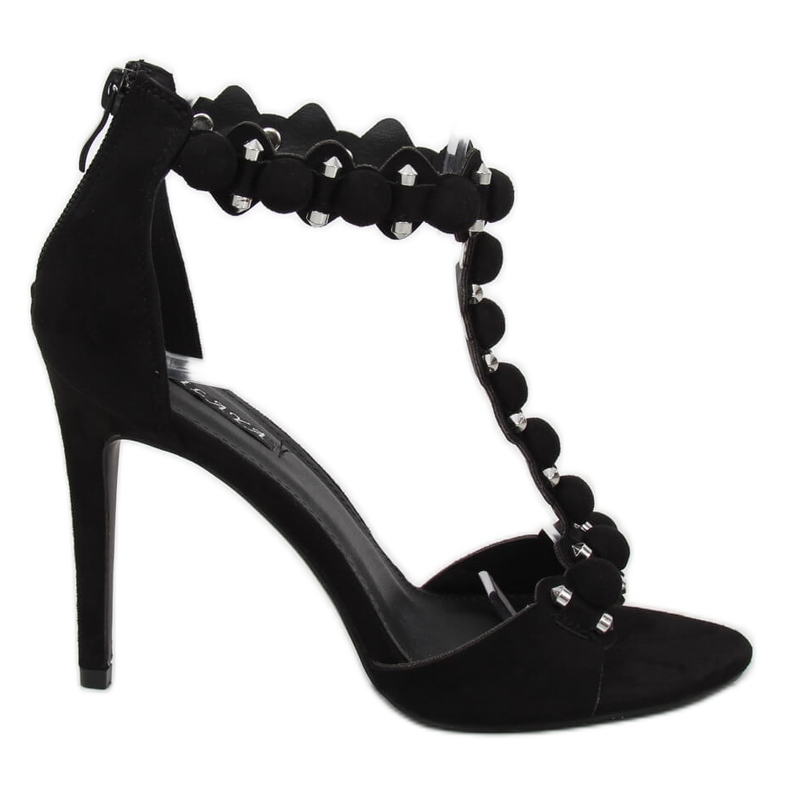 Sandałki na szpilce czarne GH-5A5733 Black