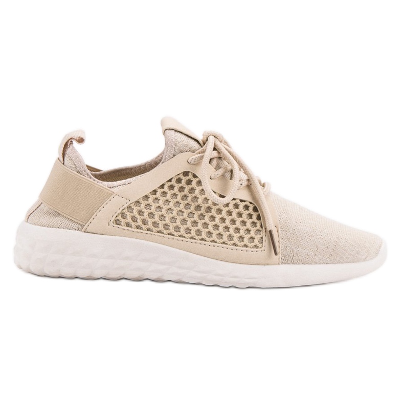 Modne Tekstylne Obuwie brązowe