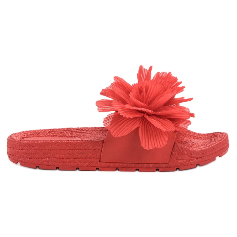 Seastar Czerwone Klapki Z Kwiatami