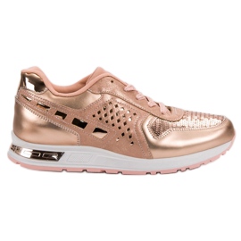 Buty Sportowe Z Cekinami różowe