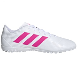 Buty piłkarskie adidas Nemeziz 18.4 Tf M D97993 białe wielokolorowe