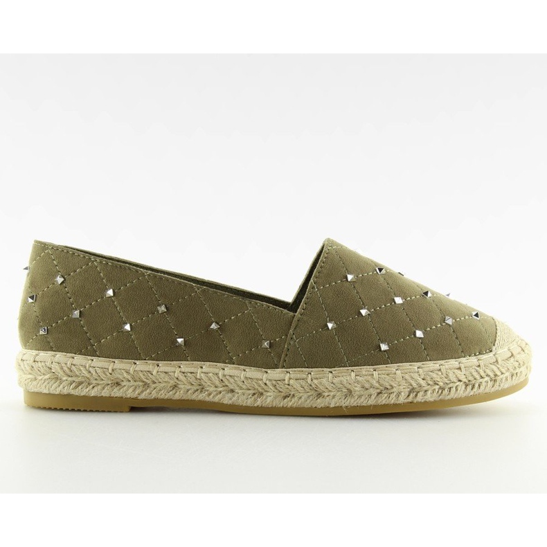 Espadryle z ćwiekami zielone 5481 Green II-GAT