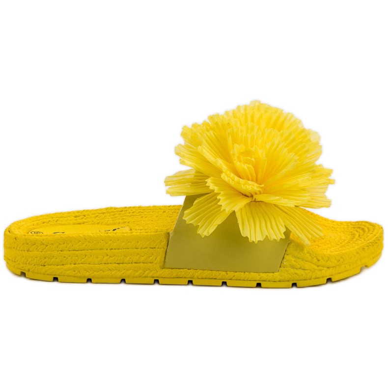 Seastar Żółte Klapki Z Kwiatami