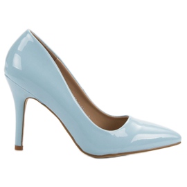 Lakierowane Szpilki niebieskie