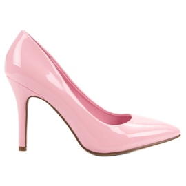 Różowe Lakierowane Szpilki