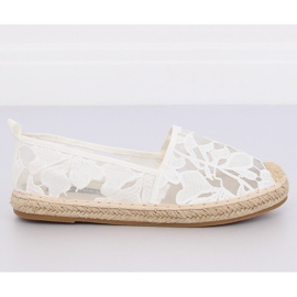 Espadryle ażurowe białe 68-130 White II-GAT