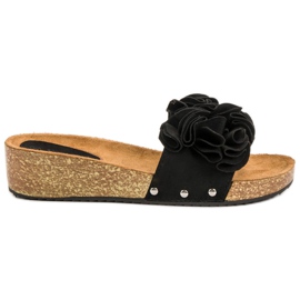 Seastar Casualowe Czarne Klapki