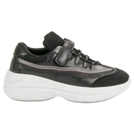 Modne Czarne Sneakersy