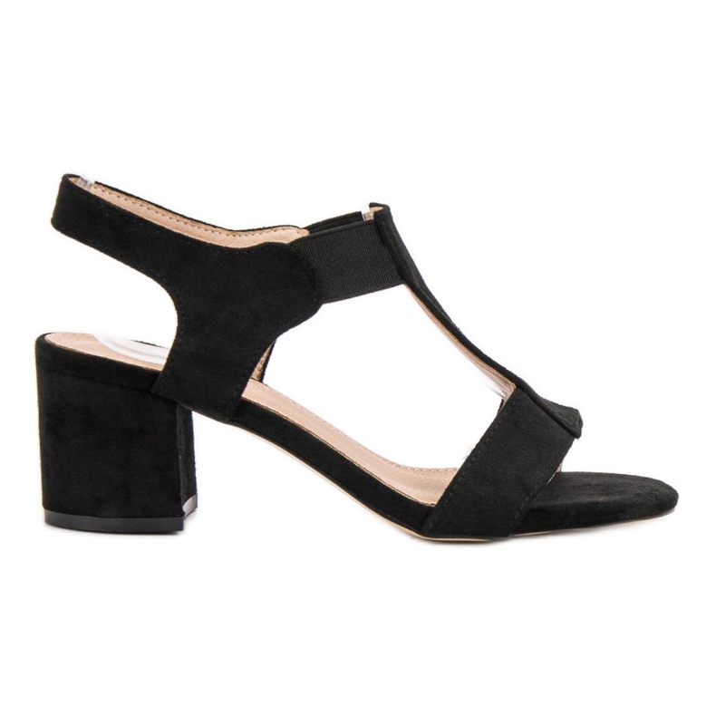 Evento Wsuwane Sandałki Na Słupku czarne