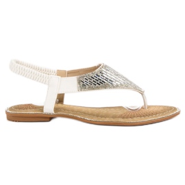Encor Białe Sandały Japonki
