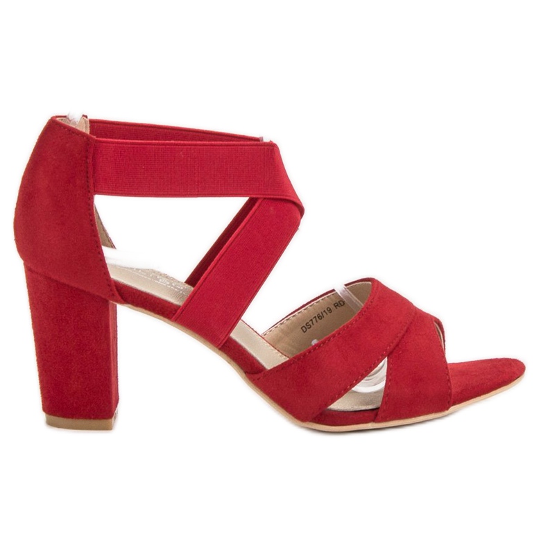 Filippo Czerwone Wsuwane Sandałki