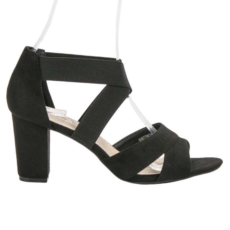 Filippo Czarne Wsuwane Sandałki