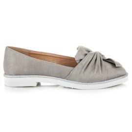 Vices Zamszowe Obuwie Z Brokatowym Zdobieniem szare