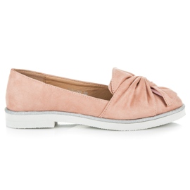 Vices Zamszowe Obuwie Z Brokatowym Zdobieniem różowe