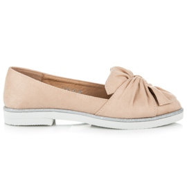 Vices Zamszowe Obuwie Z Brokatowym Zdobieniem brązowe