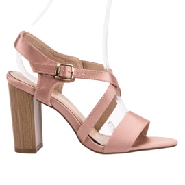 Kayla Seksowne Sandałki Na Słupku różowe