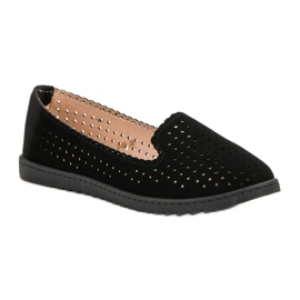 SHELOVET Ażurowe Lordsy czarne