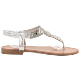 SHELOVET Wsuwane Sandały Japonki szare