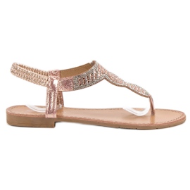 SHELOVET Wsuwane Sandały Japonki żółte