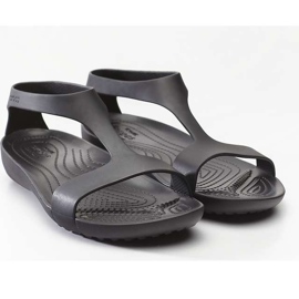 Crocs Serena Sandal W 060 Black Black czarne