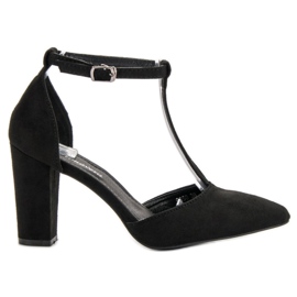 Primavera Czarne Czółenka Na Słupku