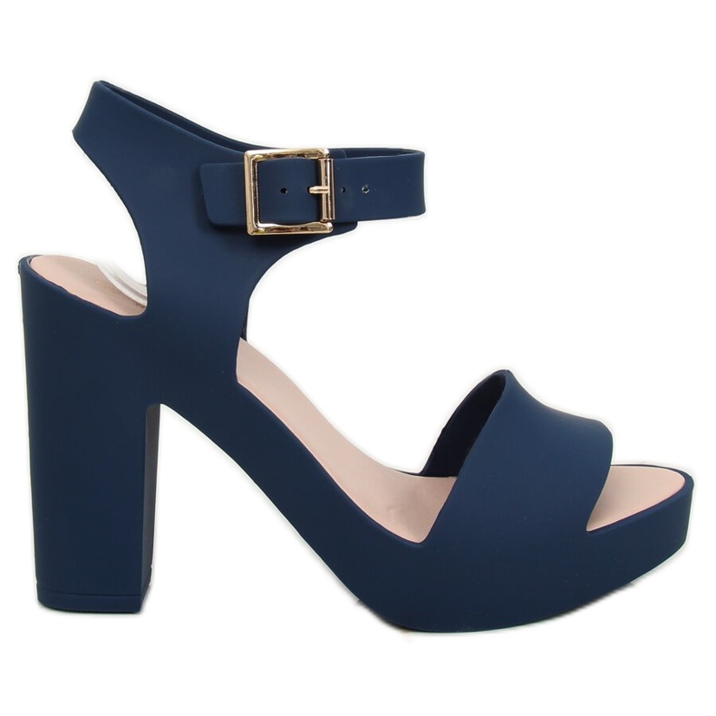 Sandałki na obcasie meliski granatowe KM202 Navy