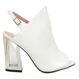 Sandałki damskie białe KSL705-9 White