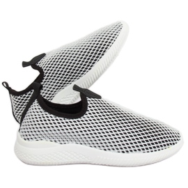 Buty sportowe czarne B0-56 BLACK/WHITE białe