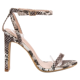 Seastar Sandałki Animal Print brązowe