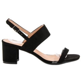 Ideal Shoes Modne Sandały Damskie czarne