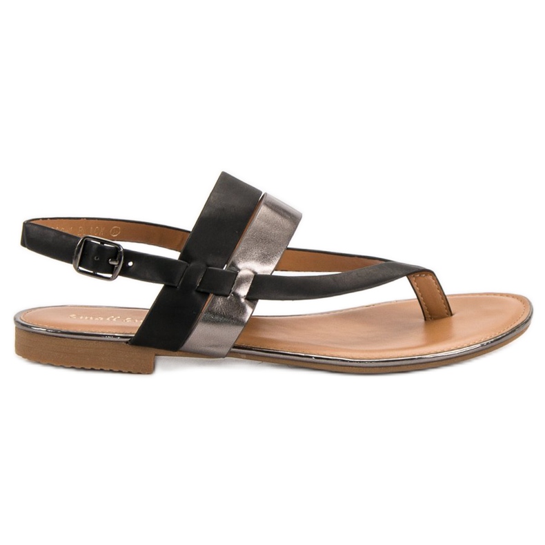 Small Swan Sandały Japonki czarne