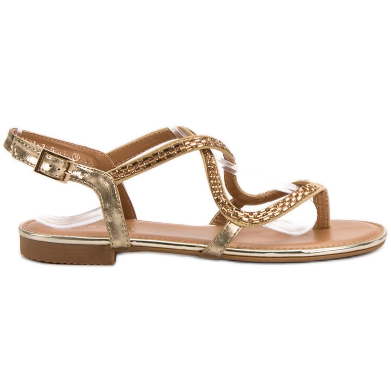 Small Swan Sandały Japonki żółte