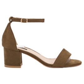 Zamszowe Sandałki VICES brązowe