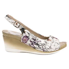 Goodin Sandałki Ze Wzorem wielokolorowe