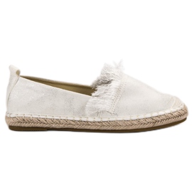 Lily Shoes Espadryle Z Frędzlami białe