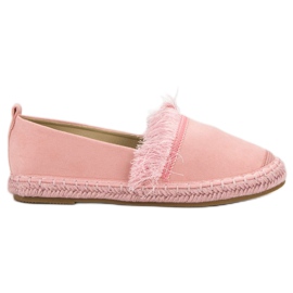 Lily Shoes Espadryle Z Frędzlami różowe