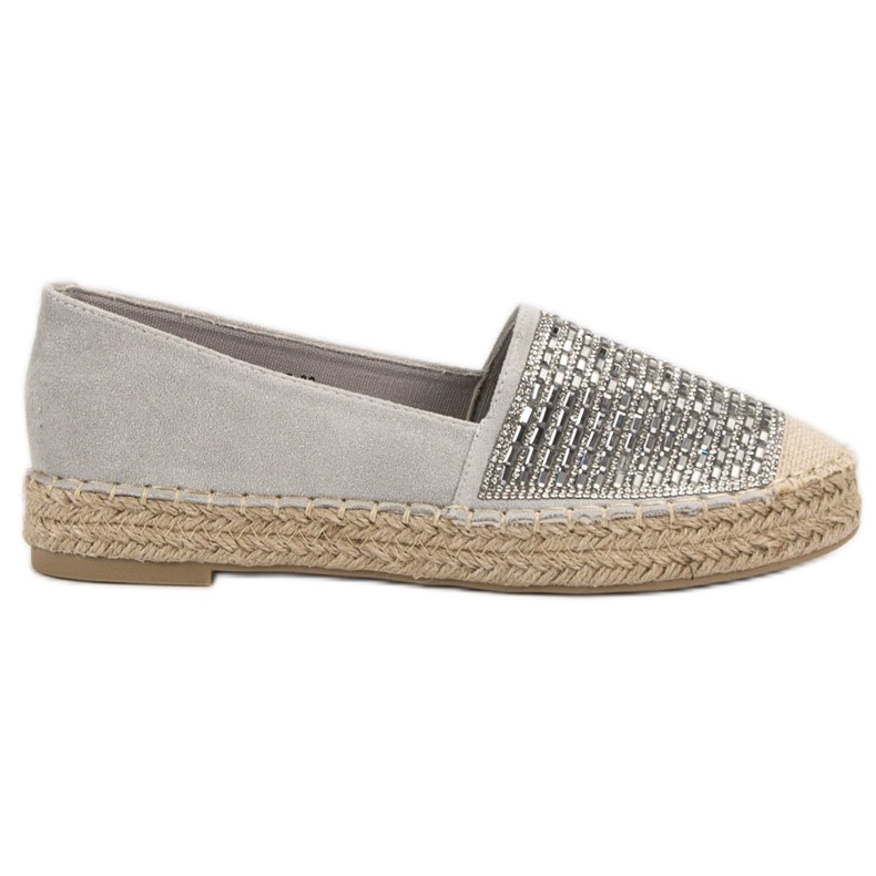 Espadryle Z Cyrkoniami Vices szare