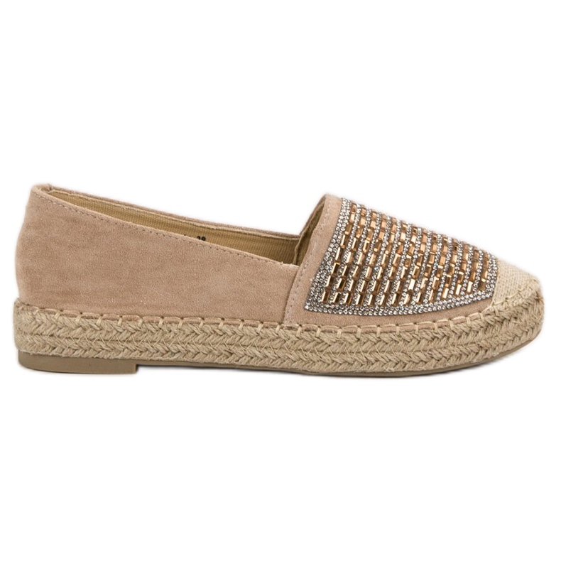 Espadryle Z Cyrkoniami Vices brązowe