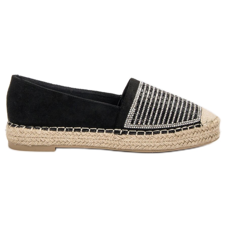 Espadryle Z Cyrkoniami Vices czarne