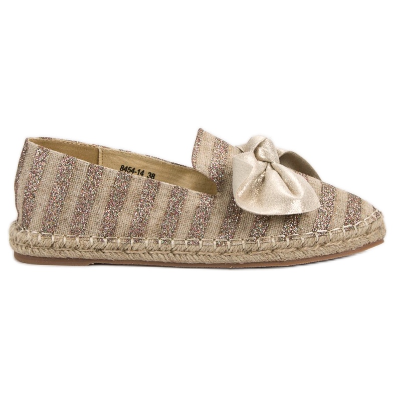 Espadryle Z Brokatem VICES brązowe
