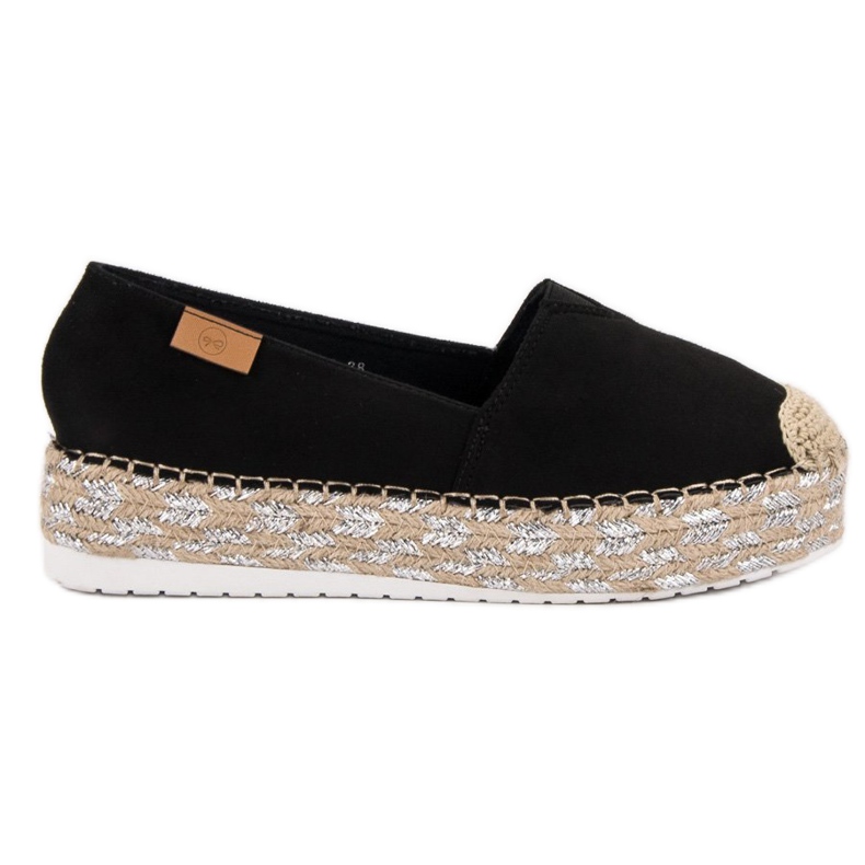 Forever Folie Czarne Espadryle Na Platformie