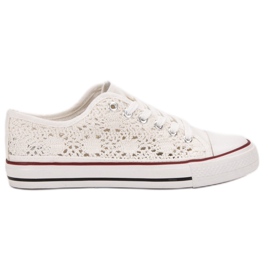 Renda Koronkowe Trampki białe